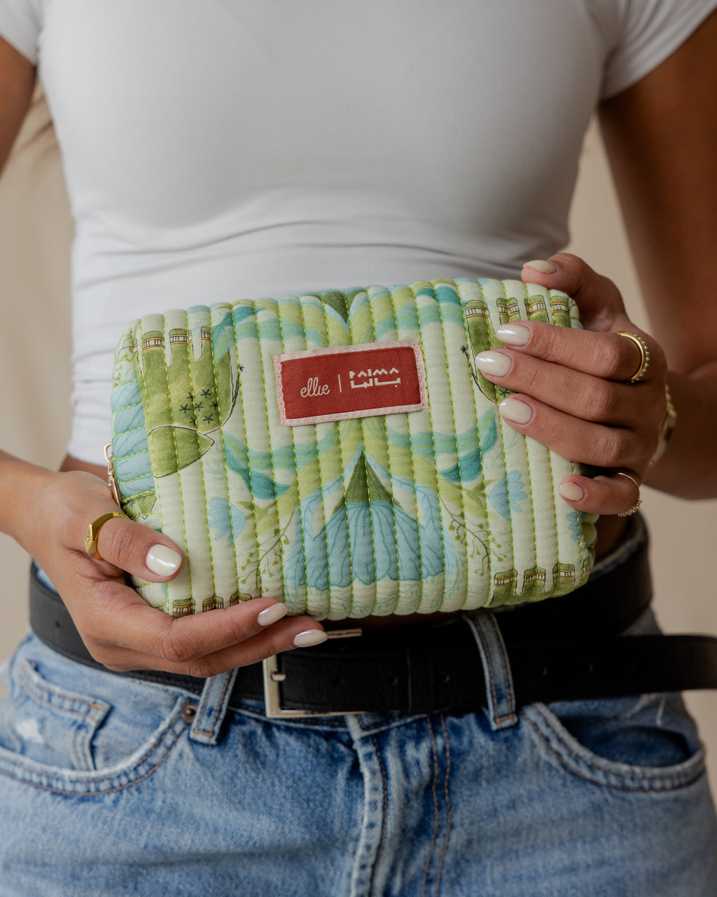 Elliephant Meadow Quilted Pouch