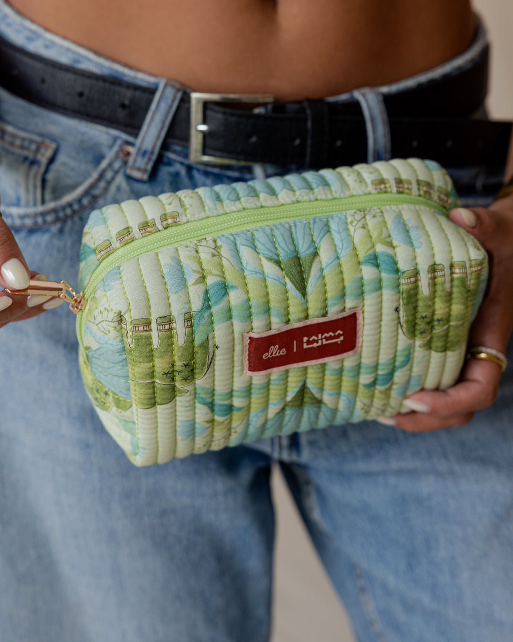 Elliephant Meadow Quilted Pouch