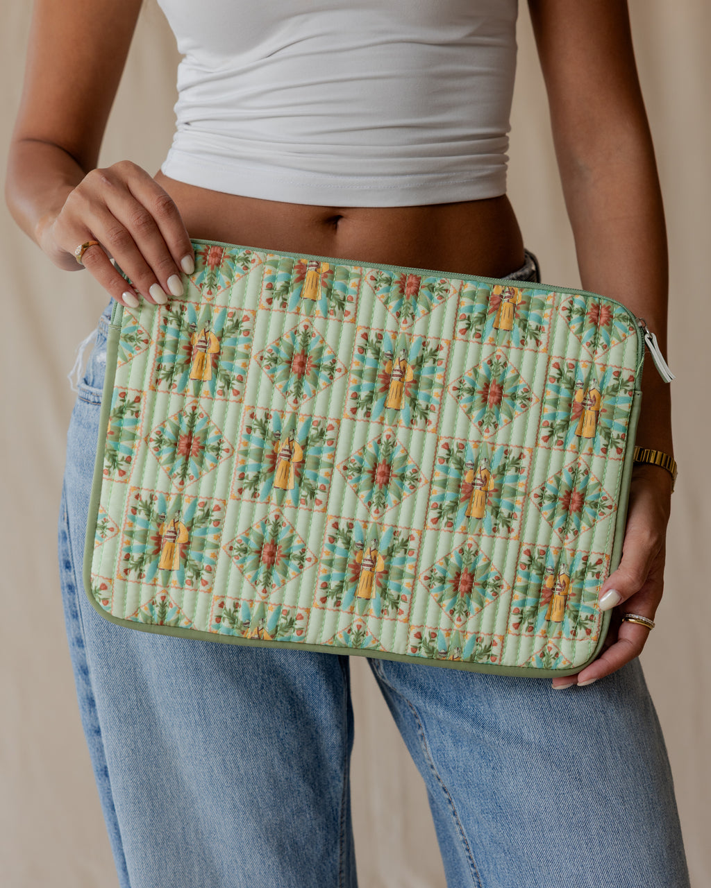 The Pottery Keeper Quilted Laptop Sleeve