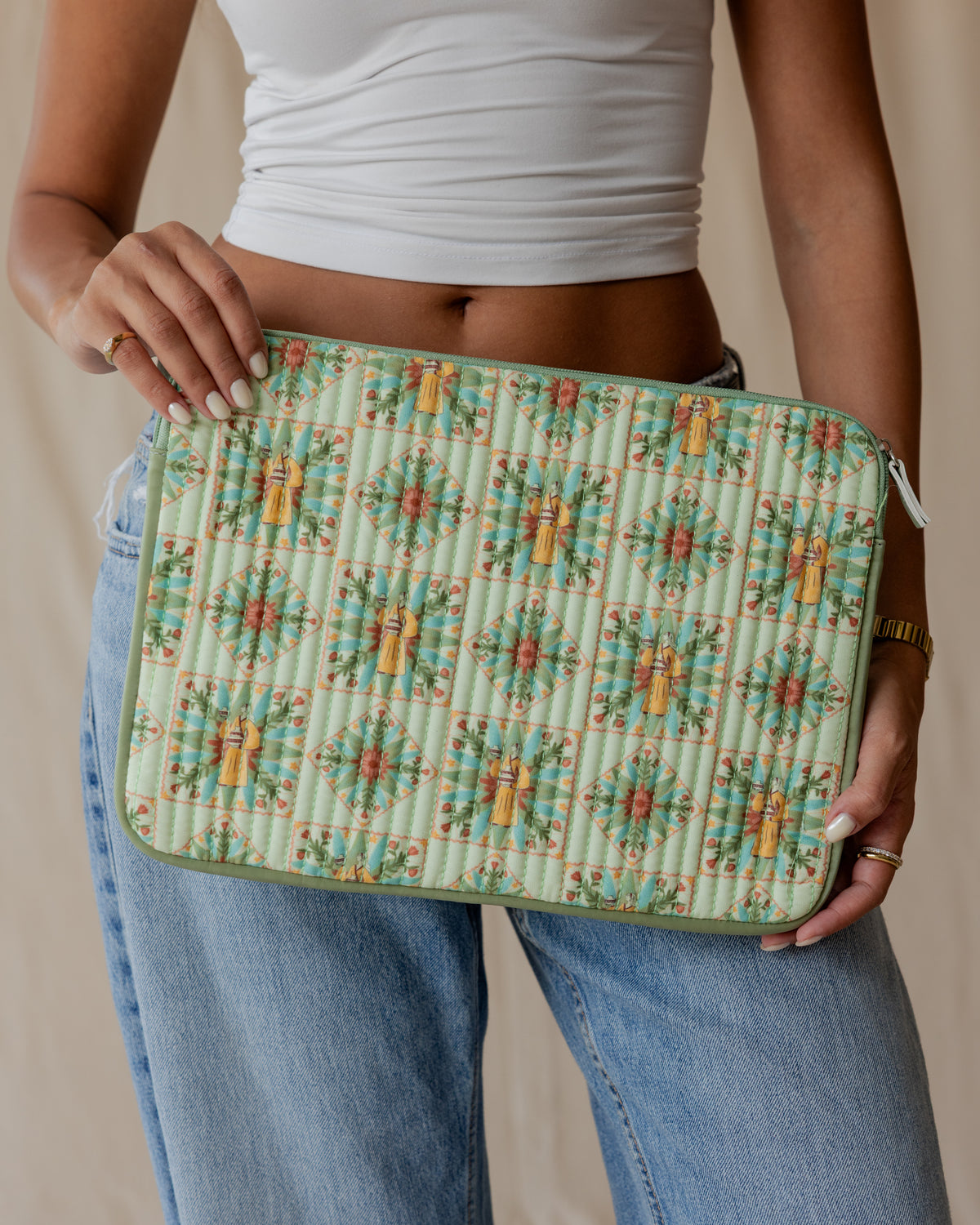 The Pottery Keeper Quilted Laptop Sleeve