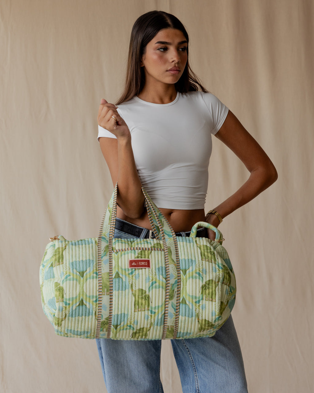 Elliephant Meadow Quilted Duffle