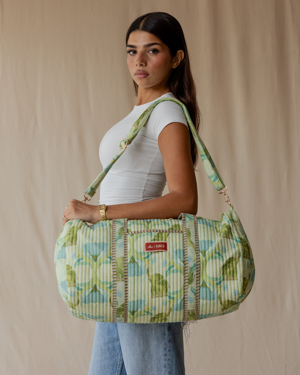 Elliephant Meadow Quilted Duffle