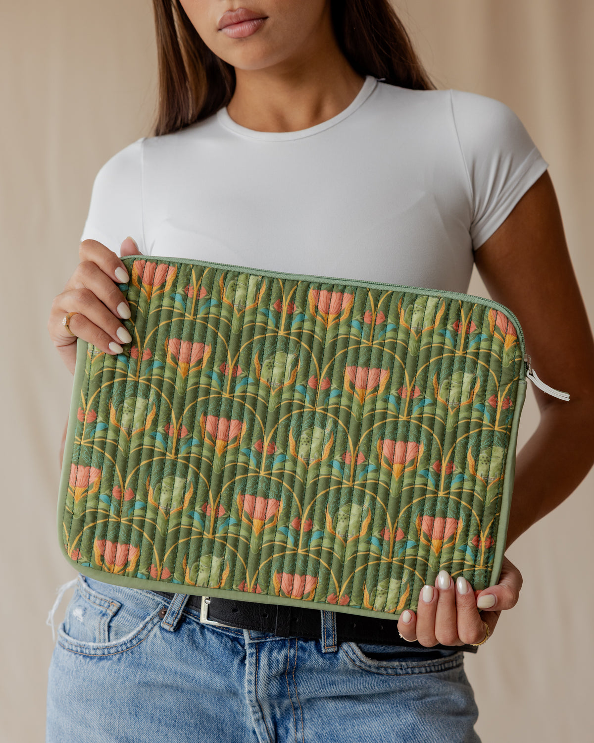 Elliephant Garden Quilted Laptop Sleeve