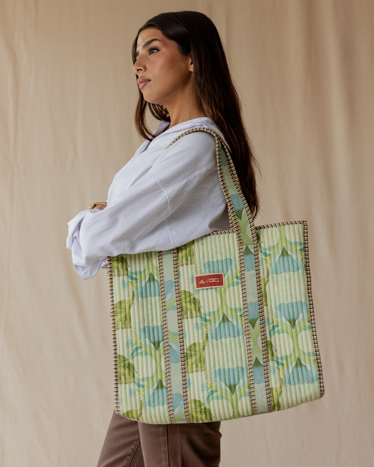 The Keeper’s Meadow Quilted Tote Double-faced