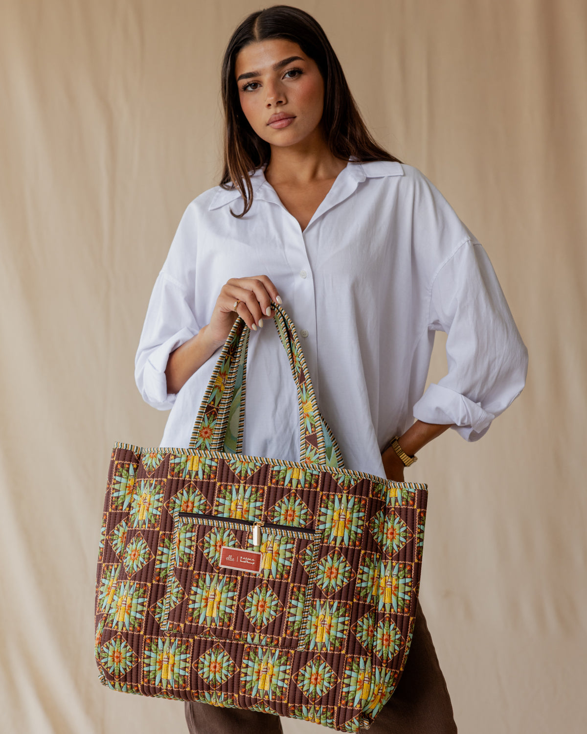 The Keeper’s Meadow Quilted Tote Double-faced