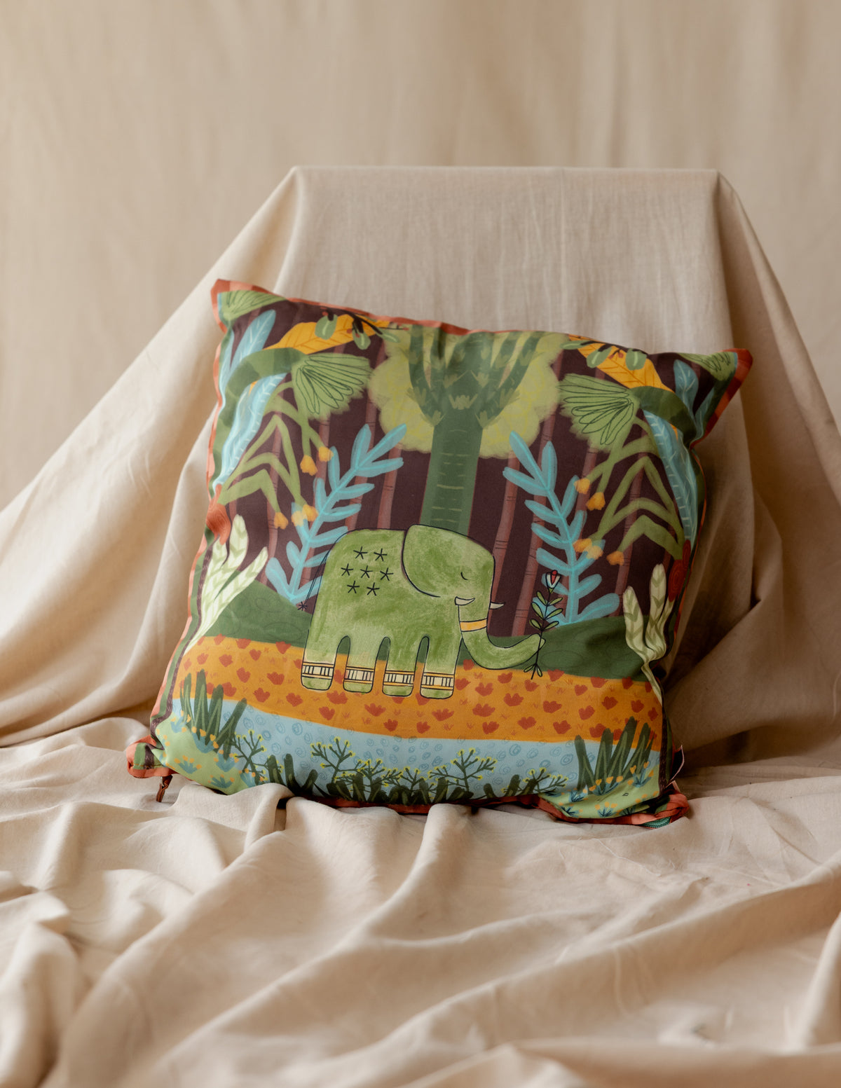 Elliephant Journey Cushion