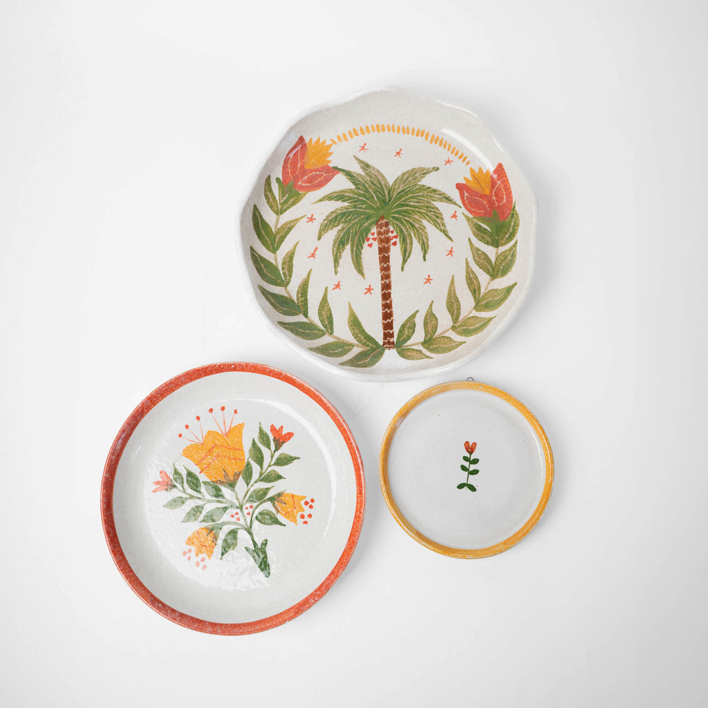 Botanical Wall Plates Set