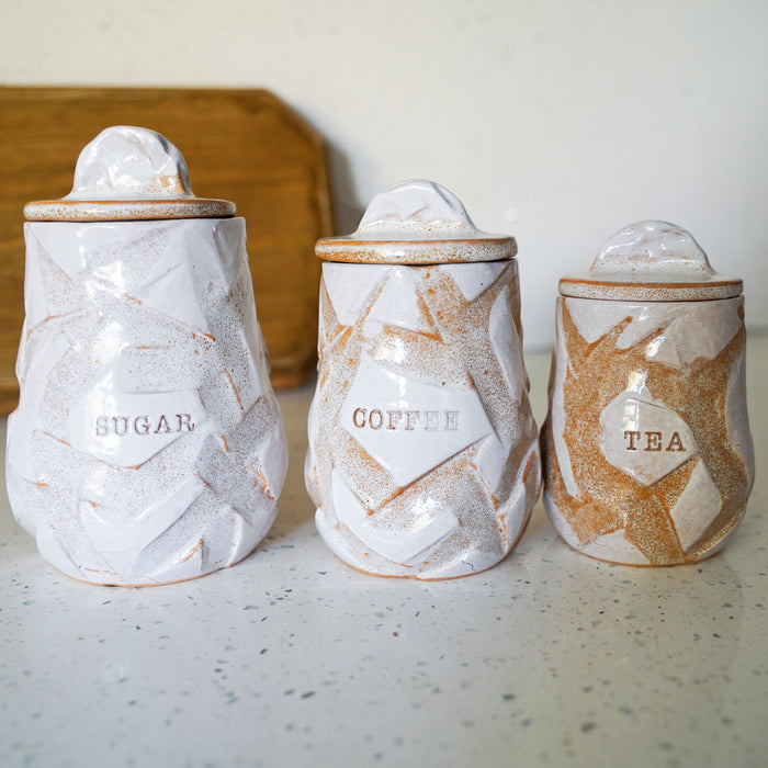 Monogram Tea, Sugar & Coffee Jar Set