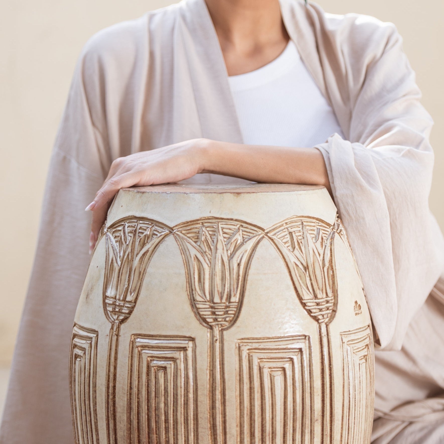 Eternal Bloom Stool - Ellie Home