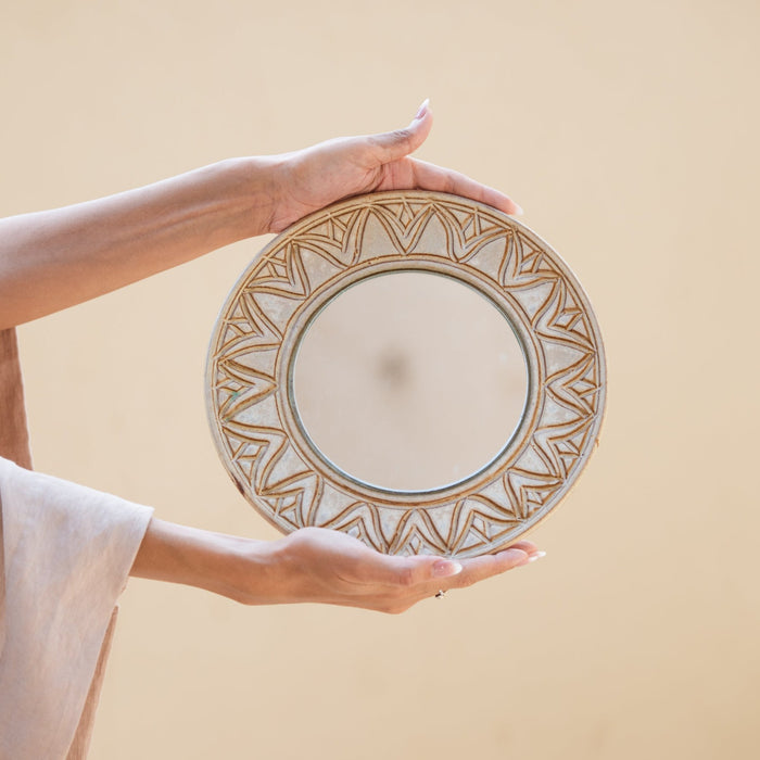 Twirling Lotus mirror