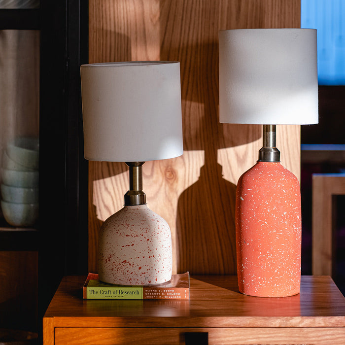 Freckled Orange Lamps Set