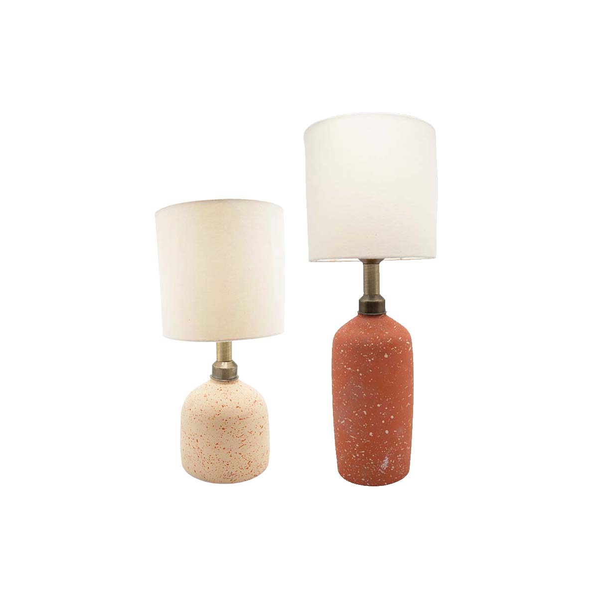 Freckled Orange Lamps Set - Ellie Home
