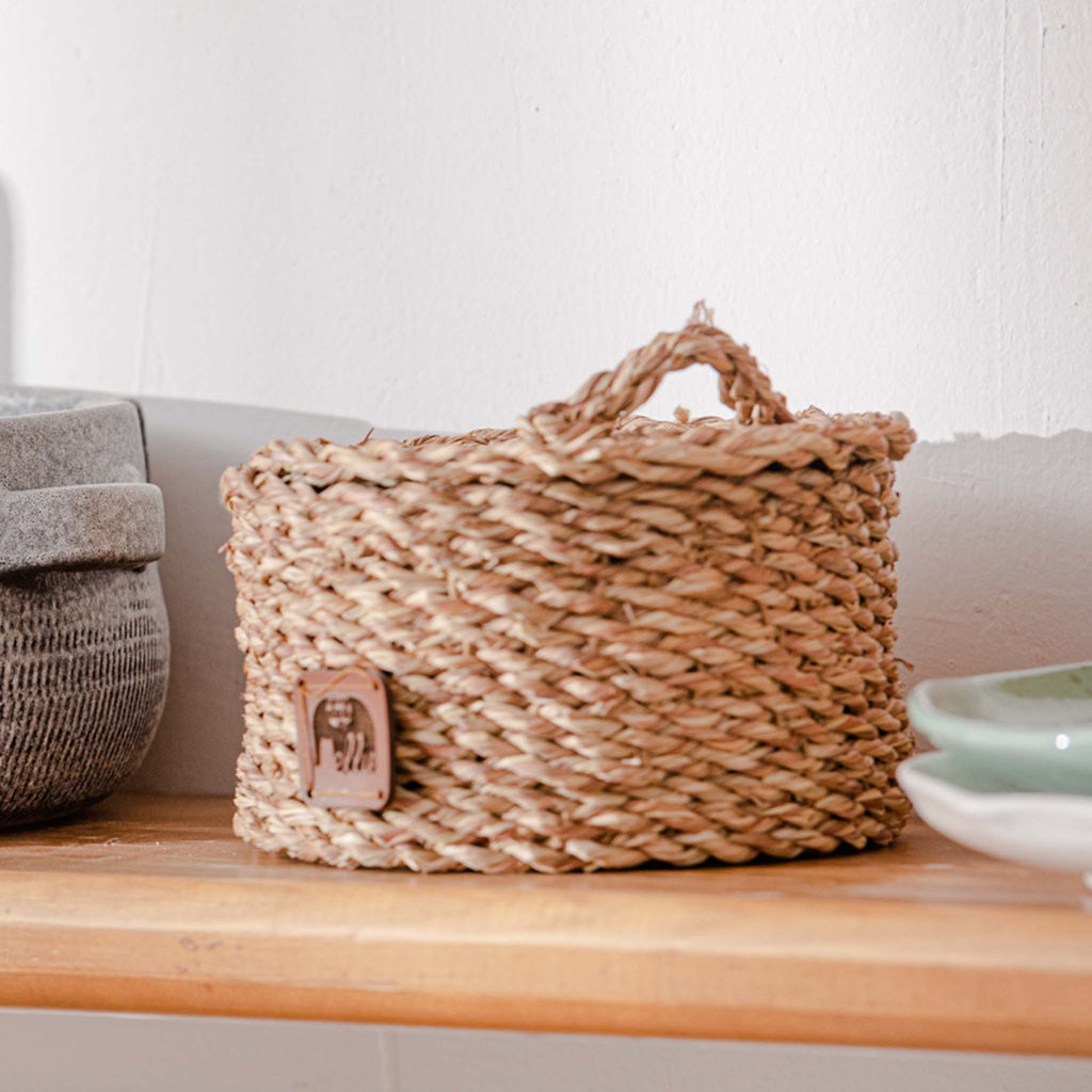 Seagrass Jar with Lid - Ellie Home