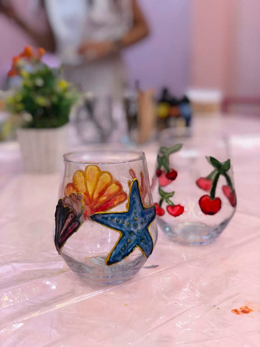 Glass Painting on Cup