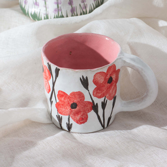 Pink Flower Mug